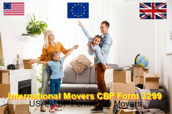 International movers handling a US bound shipment