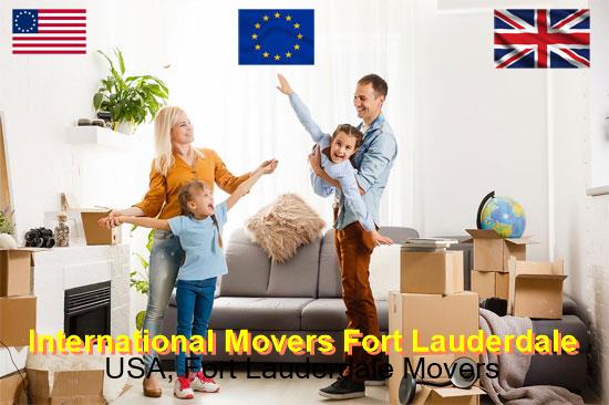 International movers preparing a shipment for Fort Lauderdale