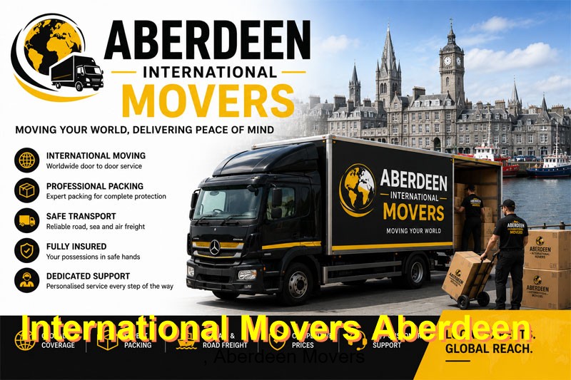 International movers preparing household goods for overseas removal from Aberdeen