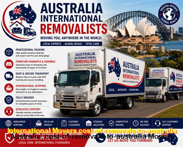 What drives the cost of a removal to Australia