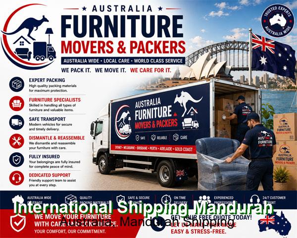 Container shipping route from the UK to Fremantle then south to Mandurah
