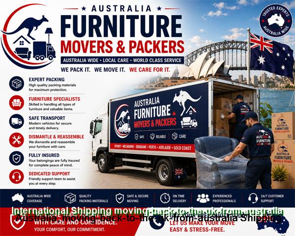 Container shipping belongings back to the UK from Australia