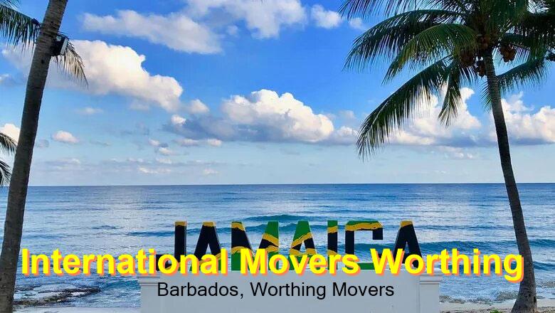 One vetted mover loading a barrel for sea freight from the UK to Worthing, Barbados
