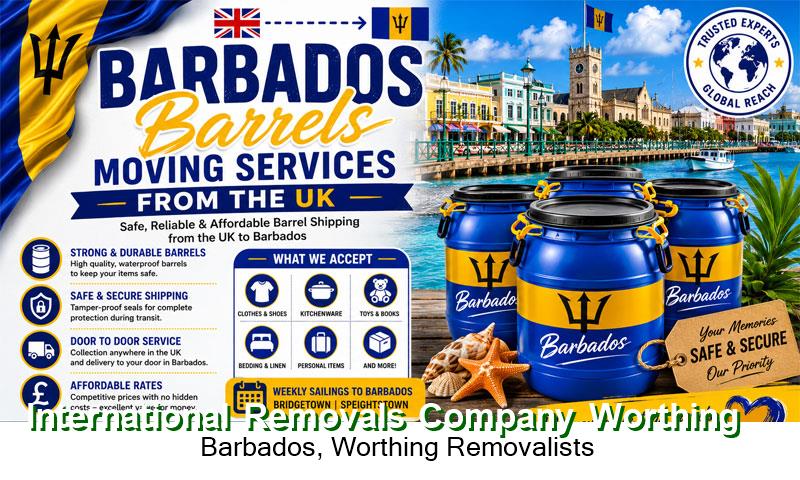 Shipping and removals from the UK to Worthing, Barbados