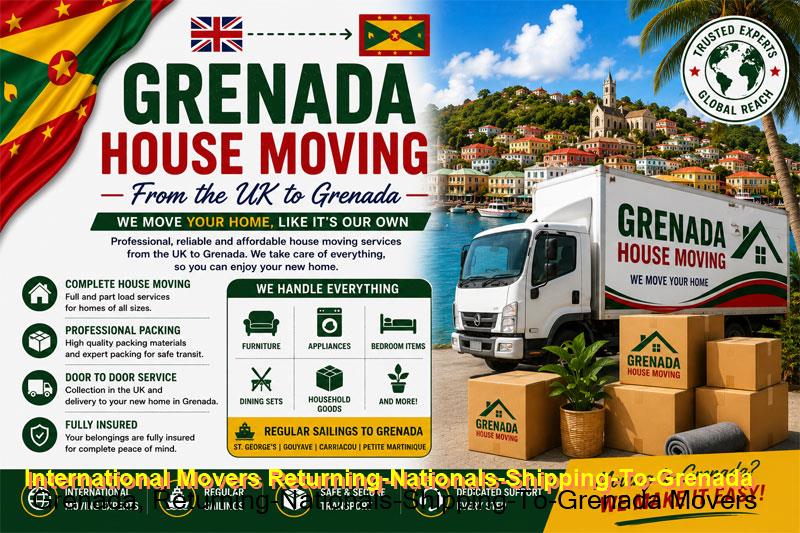 Household effects packed for a returning national