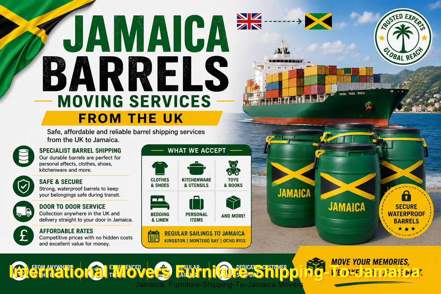 A vetted partner crating and wrapping furniture in the UK for sea freight to Jamaica