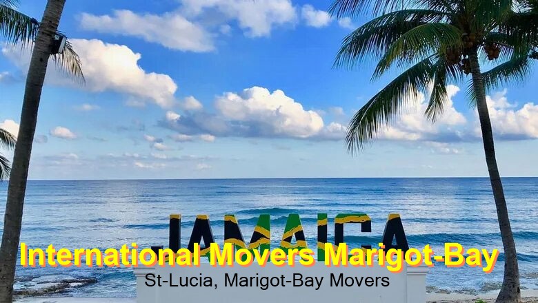 A home move being delivered at Marigot Bay, St Lucia