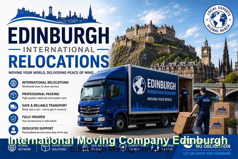 International moving company collecting household goods for overseas removal from Edinburgh