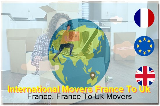 International movers preparing household goods at a French departure address for UK shipping