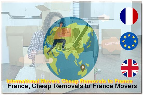 Goods inventoried for French customs clearance on a cheap removal to France