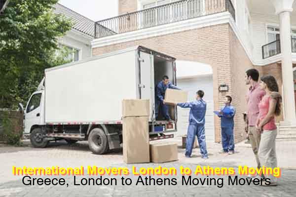 Movers carrying wrapped furniture down the stairs of a London flat