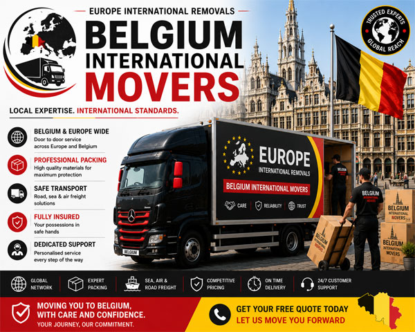 International removal companies Belgium Brussels
