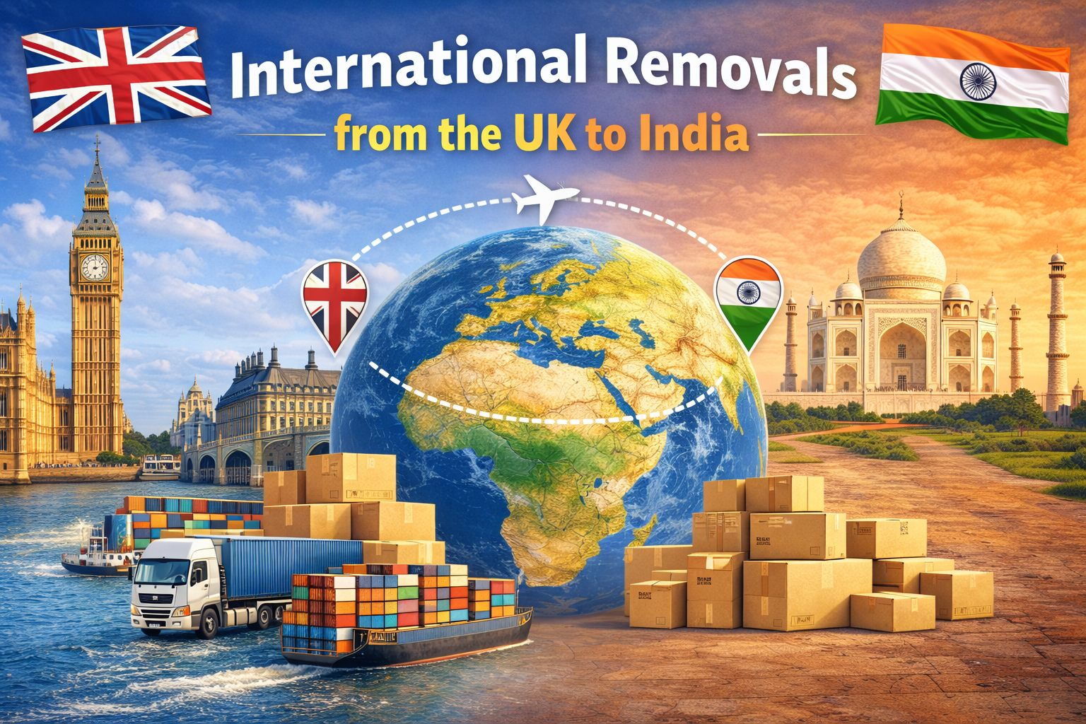 Bangalore international removals route via Chennai or Mumbai port to Karnataka