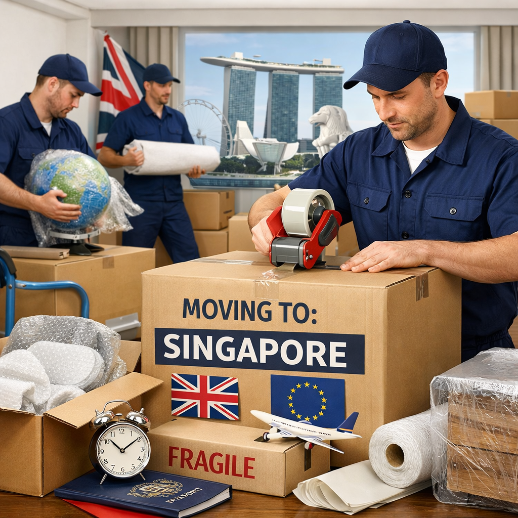 Professional packing for Singapore international move