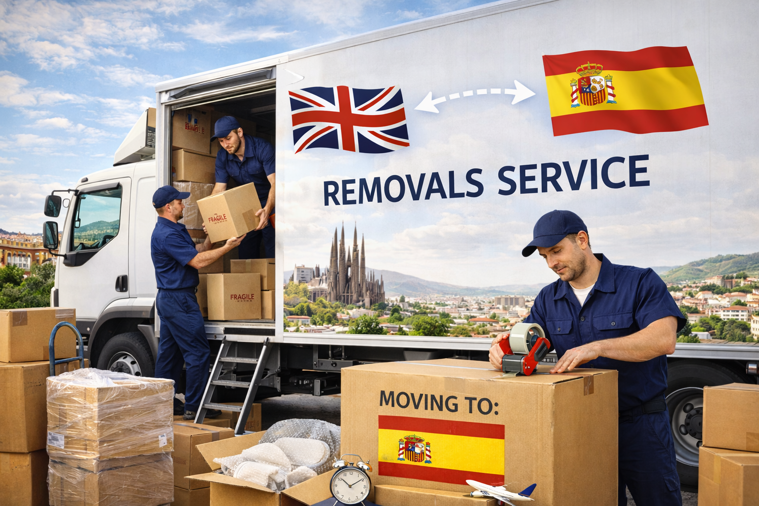 UK to Spain international removals by road