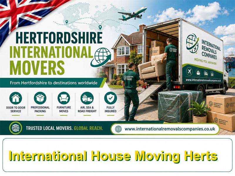International house moving preparation at a Hertfordshire property