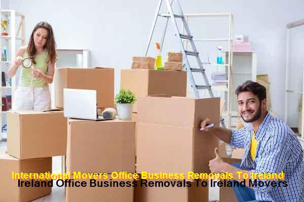 IT servers and workstations being secured and labelled for commercial removal to Dublin Ireland
