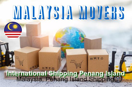 International shipping to Penang Island, container prepared for the voyage