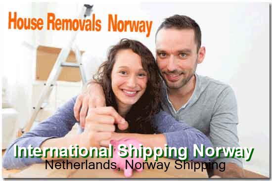 Moving boxes packed and labelled ready for Norwegian customs clearance