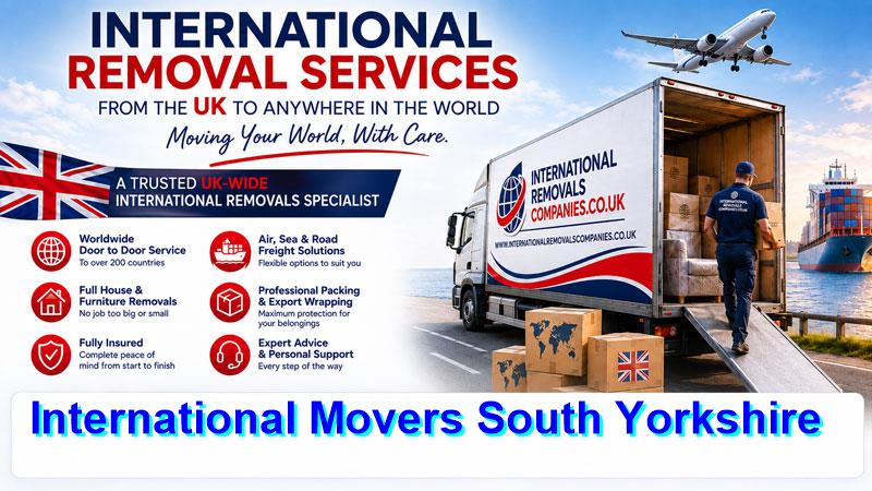 International movers loading a South Yorkshire household for an overseas move