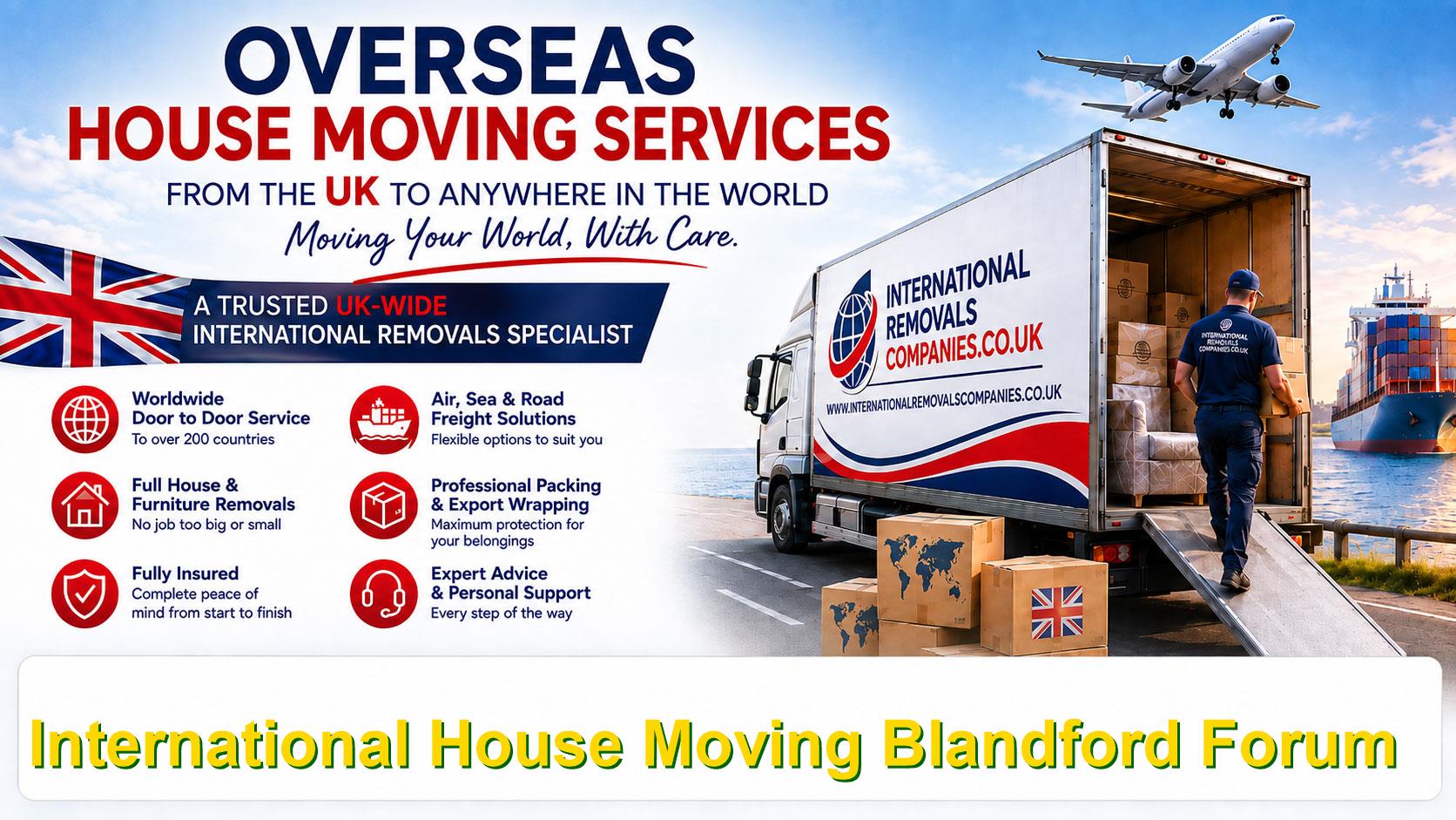 Declaration paperwork for a small consignment leaving Blandford Forum
