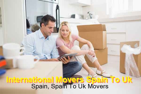 International movers preparing goods for a Spain to UK move