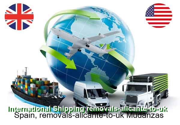Household goods packed and labelled for Alicante to UK delivery