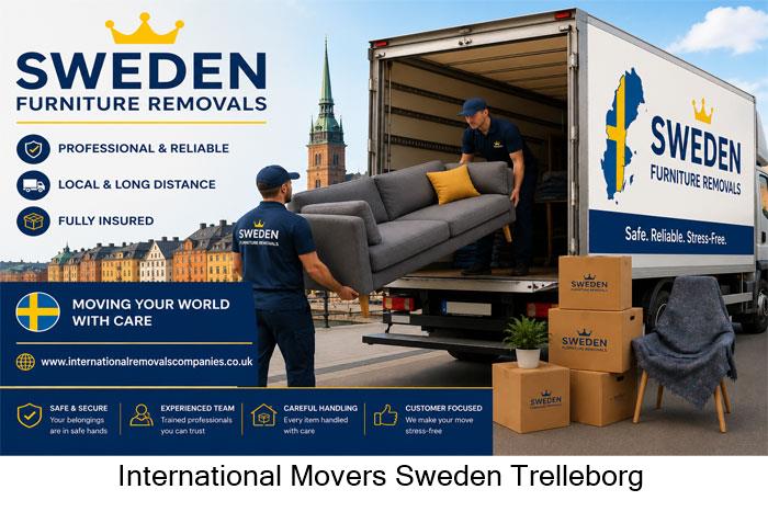 Vehicles disembarking at Trelleborg ferry terminal southern Sweden